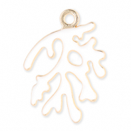 Anhänger Metall Coral Gold-white