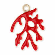 Anhänger Metall Coral Gold-red