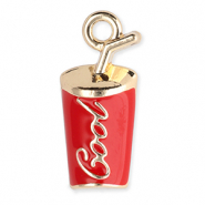 Anh&auml;nger Metall Tumbler "Cool" Gold-red