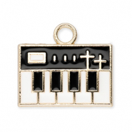 Anh&auml;nger Metall Keyboard Gold-white-black