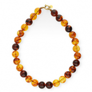 BY31&reg; Kette auf 16 mm Acrylperlen shiny Amber brown-gold
