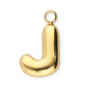 Anh&auml;nger aus Stainless Steel - Rostfreiem StahlBuchstaben J Gold