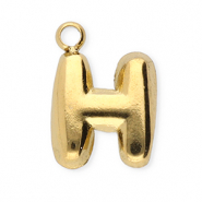 Anh&auml;nger aus Stainless Steel - Rostfreiem StahlBuchstaben H Gold