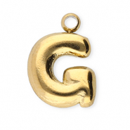 Anh&auml;nger aus Stainless Steel - Rostfreiem StahlBuchstaben G Gold