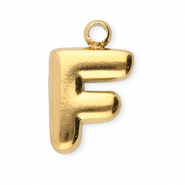 Anh&auml;nger aus Stainless Steel - Rostfreiem StahlBuchstaben F Gold