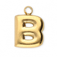 Anh&auml;nger aus Stainless Steel - Rostfreiem StahlBuchstaben B Gold