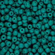 Rocailles Perlen Glas 6/0 (4 mm) Teal green