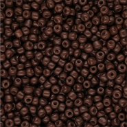 Rocailles Perlen Glas 8/0 (3 mm) Dark brown