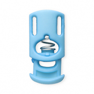 Farbiges Zubeh&ouml;r Kordelstopper Rectangle Light blue
