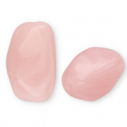 Perlen aus Acryl Rectangle Light pink-marble