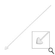 BY31&reg; Zubeh&ouml;r aus Stainless Steel - Rostfreiem Stahl Nietstifte with Heart 70 mm Silver