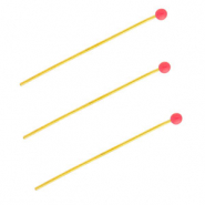 BY31&reg; Zubeh&ouml;r aus Stainless Steel - Rostfreiem Stahl Nietstifte with Ball 35 mm Gold-red