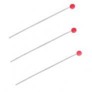 BY31&reg; Zubeh&ouml;r aus Stainless Steel - Rostfreiem Stahl Nietstifte with Ball 35 mm Silver-red