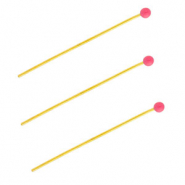 BY31&reg; Zubeh&ouml;r aus Stainless Steel - Rostfreiem Stahl Nietstifte with Ball 35 mm Gold-magenta pink