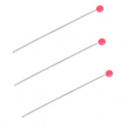 BY31&reg; Zubeh&ouml;r aus Stainless Steel - Rostfreiem Stahl Nietstifte with Ball 35 mm Silver-magenta pink
