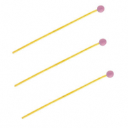 BY31&reg; Zubeh&ouml;r aus Stainless Steel - Rostfreiem Stahl Nietstifte with Ball 35 mm Gold-lavender purple