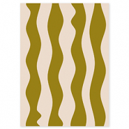 BY31&reg; Karten f&uuml;r Schmuck Waves Olive green-cr&egrave;me