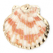 Anhänger Muschel Special Scallop Dark pink-gold