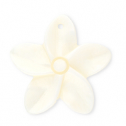 Anh&auml;nger Muschel Special Flower White