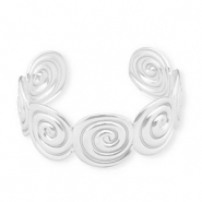 Stainless Steel - Rostfrei Stahl Armbänder Bangle Spirals Silver
