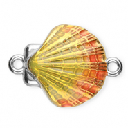 Zubehör aus Stainless Steel - Rostfreiem Stahl Zwischenstück Enamel Shell Silver-yellow-pink