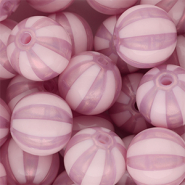16 mm DQ&reg; Perlen aus Acryl mit Streifen Vintage pink