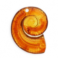 Anhänger Acryl Shell Amber brown