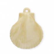 Anhänger Acryl Shell Beige-brown-white