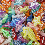 Perlen aus Acryl Sea Life Transparent multicolour-white