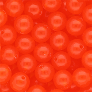 12 mm DQ® Perlen aus Acryl shiny Vermillion red