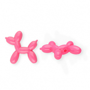 Perlen aus Acryl shiny Balloon Dog Dark pink