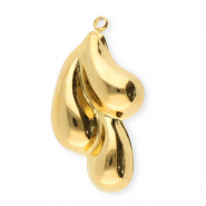 Anhänger aus Stainless Steel - Rostfreiem Stahl Drops Gold
