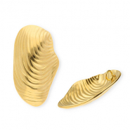 Anhänger aus Stainless Steel - Rostfreiem Stahl Shell Gold