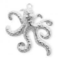 Anhänger aus Stainless Steel - Rostfreiem Stahl Octopus Silver