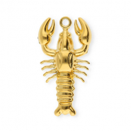 Anhänger aus Stainless Steel - Rostfreiem Stahl Lobster Gold