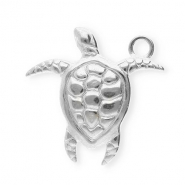Anhänger aus Stainless Steel - Rostfreiem Stahl Turtle Silver
