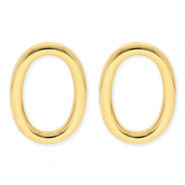 BY31&reg; Stainless Steel - Rostfrei Stahl Ohrringe / Ohrstecker Oval Gold