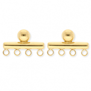 BY31® Zubehör aus Stainless Steel - Rostfreiem Stahl Ohrringe / Ohrstecker Bar with 4 Loops Gold