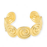 Stainless Steel - Rostfrei Stahl Armbänder Bangle Spirals Gold