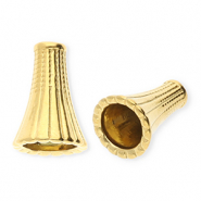 Zubehör aus Stainless Steel - Rostfreiem Stahl Anhänger Endkappen Cone 11 mm Gold