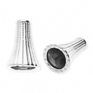 Zubehör aus Stainless Steel - Rostfreiem Stahl Anhänger Endkappen Cone 11 mm Silver