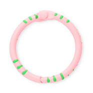 Farbiges Zubehör Für Schlüssel Anhänger Ring Light pink-green