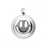 BY31® Anhänger aus Stainless Steel - Rostfreiem Stahl Smiley Silver