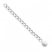 BY31® Zubehör aus Stainless Steel - Rostfreiem Stahl Verlängerungsketten Set Flower Silver