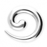 Statement Broschen aus Stainless Steel - Rostfreiem Stahl Spiral Silver