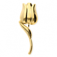 Statement Broschen aus Stainless Steel - Rostfreiem Stahl Tulip Gold