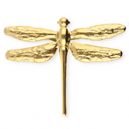 Statement Broschen aus Stainless Steel - Rostfreiem Stahl Dragonfly Gold