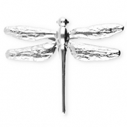 Statement Broschen aus Stainless Steel - Rostfreiem Stahl Dragonfly Silver