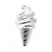 Statement Broschen aus Stainless Steel - Rostfreiem Stahl Ice lolly Silver