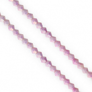 Facetten Top Glas Perlen Bicone 4&nbsp;mm Lilac-AB coating